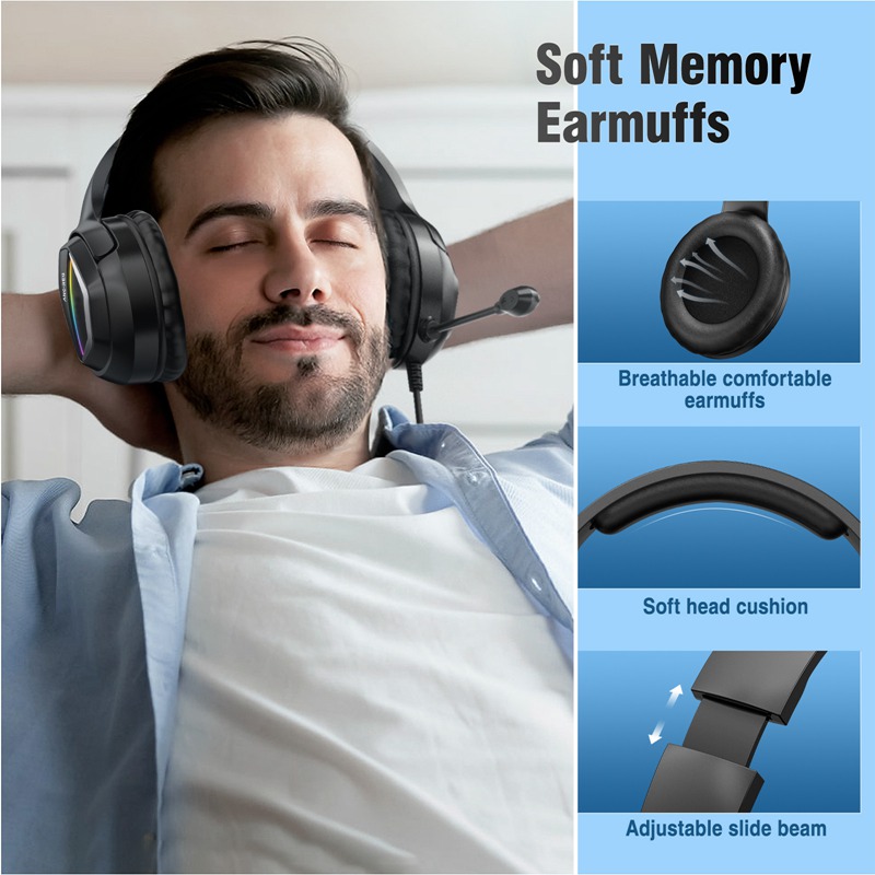 OEM Most Comfortable Gaming Headset Soft Memory Earmuffs