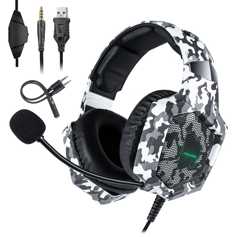 Factory Good Gaming Headset Pc Camouflage White
