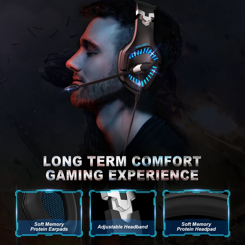 OEM Blue Gaming Headphones Premium Stereo