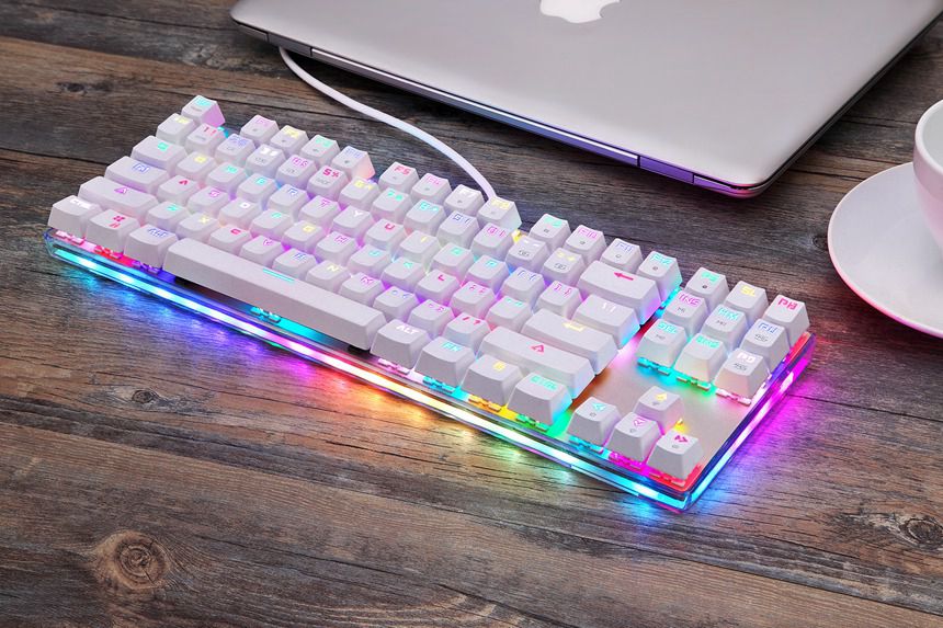 Custom Wired 87 Keys 26-RGB Gaming Keyboard