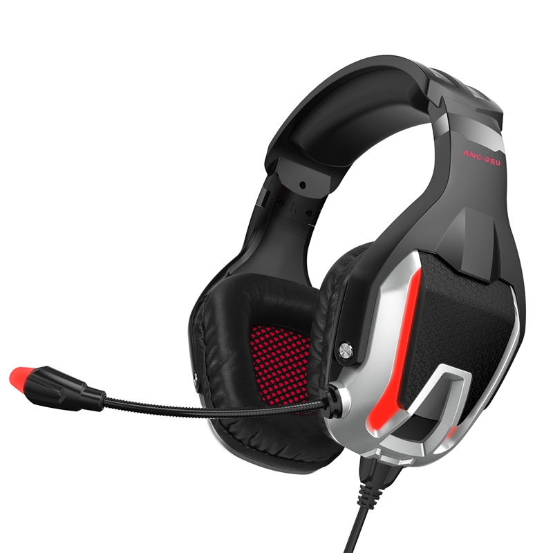 Customized Red Gaming Headphones With HD Sound