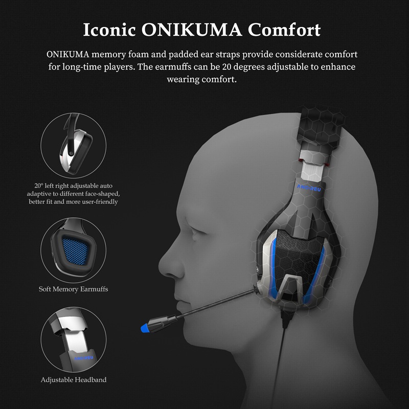 Custom Comfortable Gaming Headphones With Memory Foam