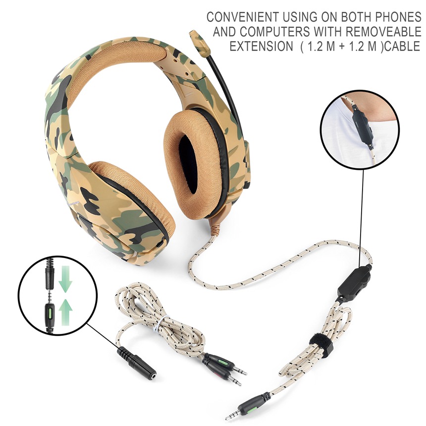 OEM Camouflage Yellow Good Headphones For Gaming