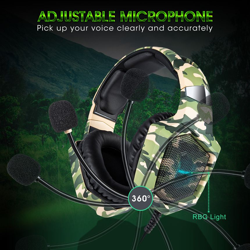 OEM Camouflage Green Best Headphones For Gamers 2021