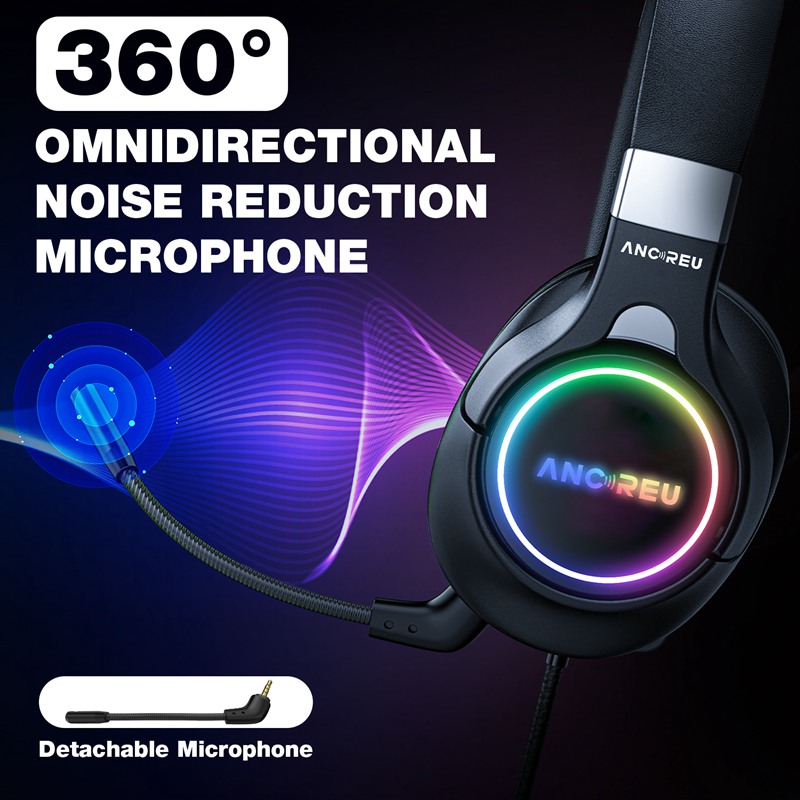 Factory Gaming Headphones With Mic Ergonomic Design