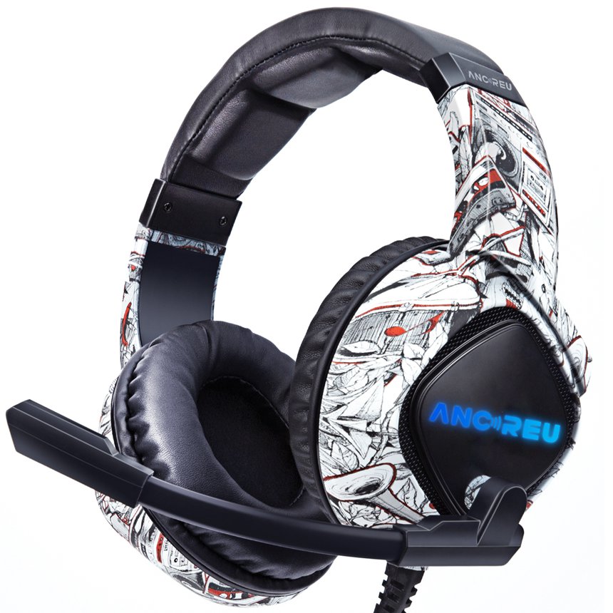 Customized Camouflage White Most Comfortable Gaming Headphones