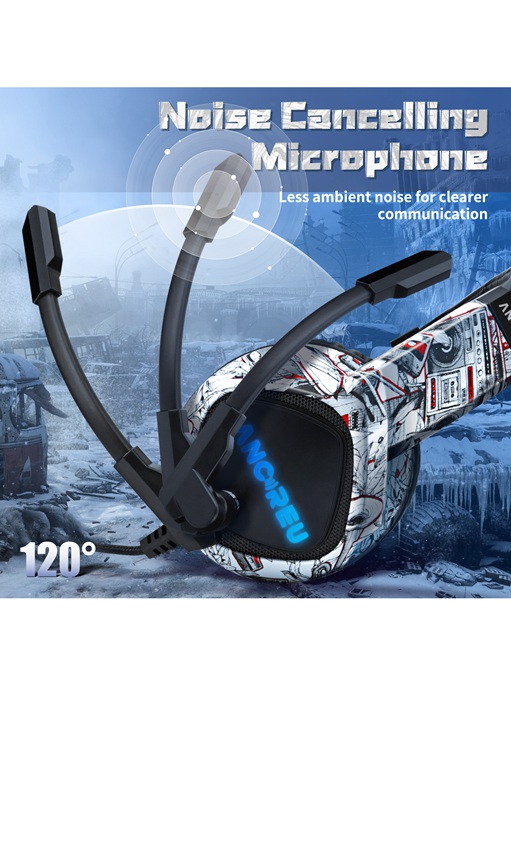 Customized Camouflage White Most Comfortable Gaming Headphones