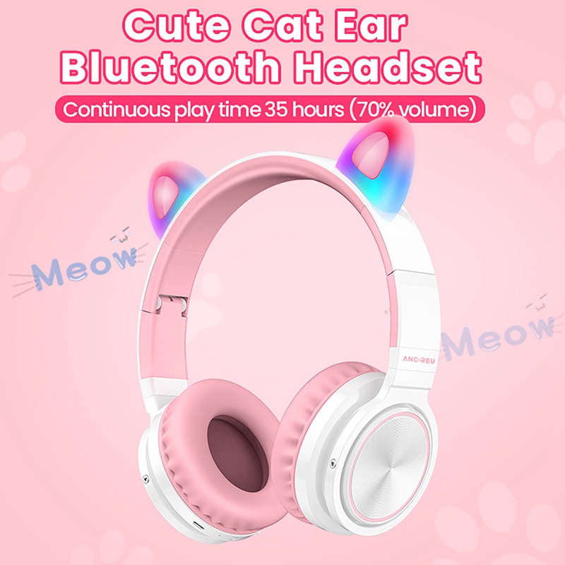 Factory Usb Bluetooth Headset With Cat Ear