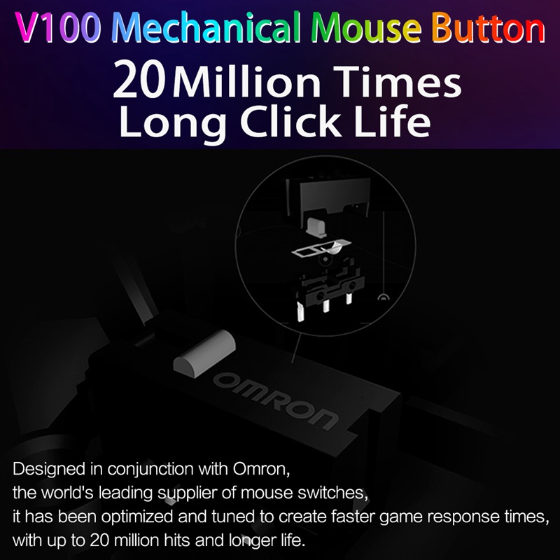 OEM 6400 DPI Wired Best Budget Gaming Mouse Macro Light