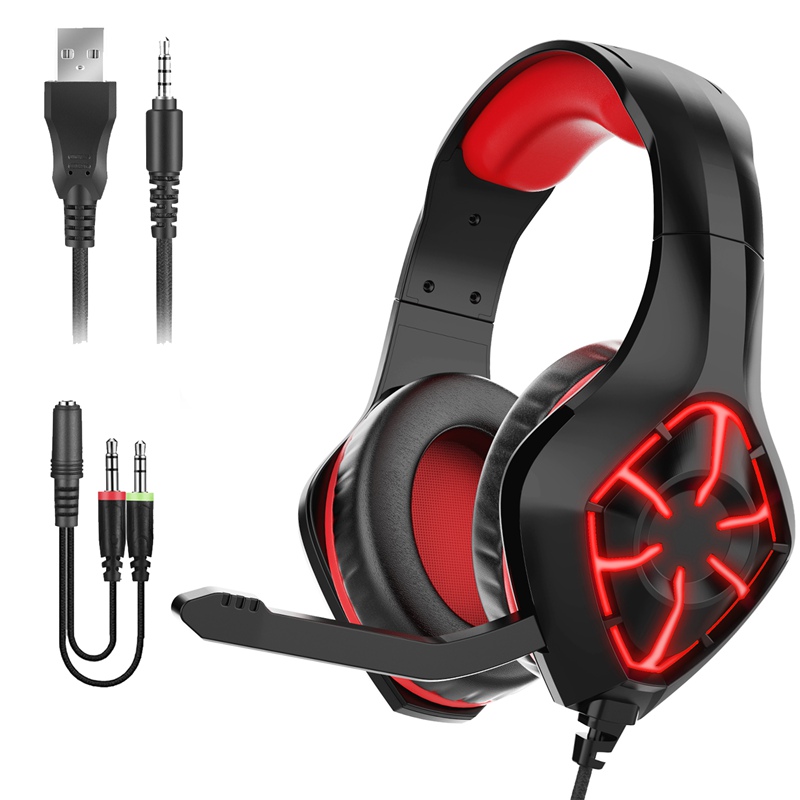 Custom RGB Wired Gaming Headphones With Mic
