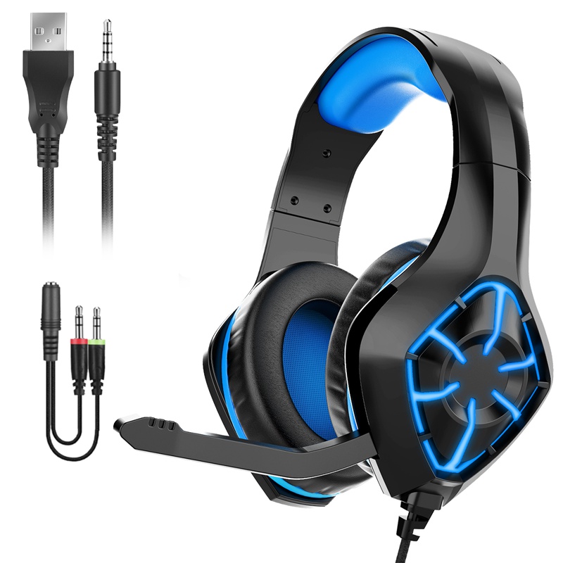Factory 7-RGB Wired Good Headphones for Gaming with Mic