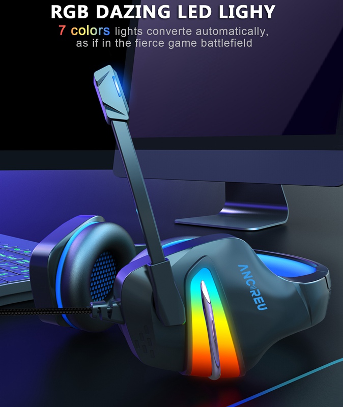 OEM Wired 7 RGB Gaming Headphones with Microphone