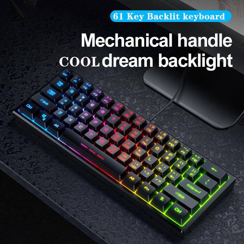 Custom 61 Keys RGB Wired Best Cheap Gaming Keyboard