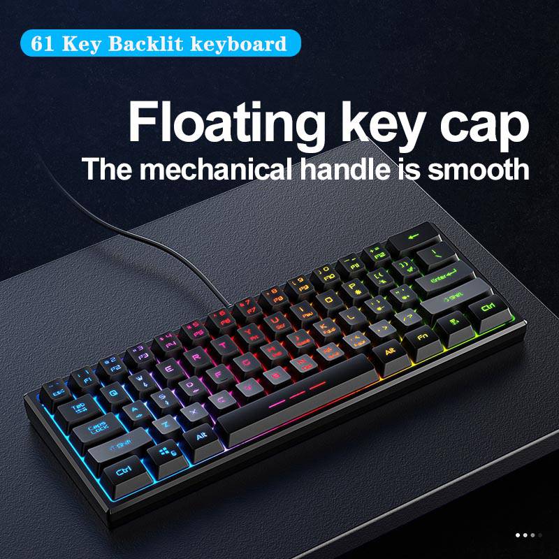 Custom 61 Keys RGB Wired Best Cheap Gaming Keyboard