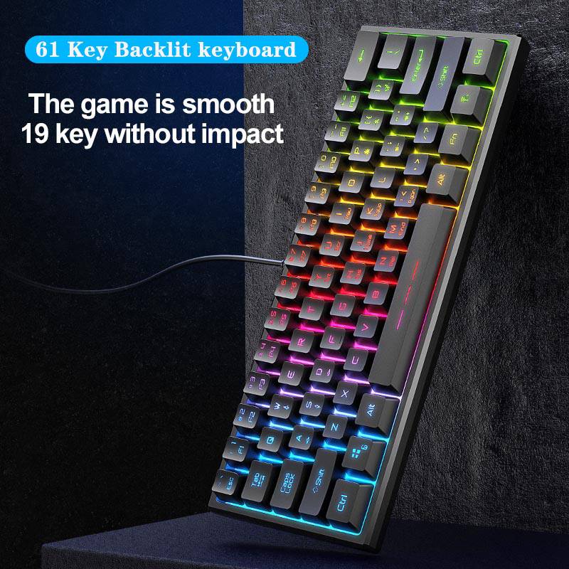 Custom 61 Keys RGB Wired Best Cheap Gaming Keyboard