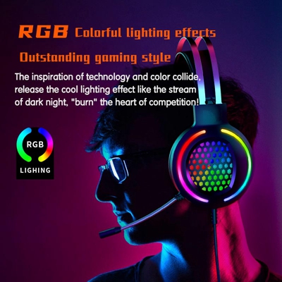 OEM RGB Gaming Headphones Powerful Bass