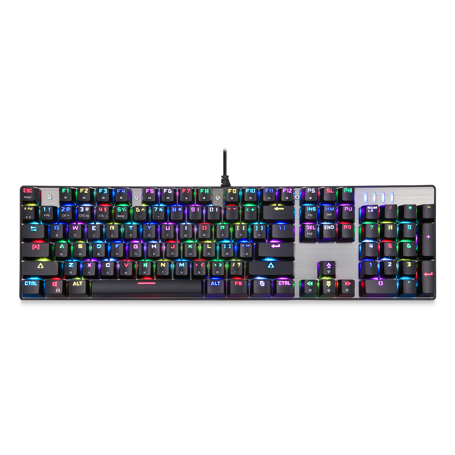 RGB Russia Layout Gamer Keyboards Backlit RBG Mechanical Keyboard