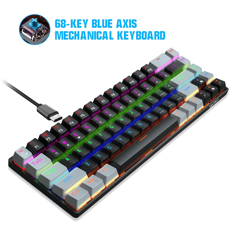 OEM Dual-Color RGB Multi-Color Backlight Wired Gaming Keyboard