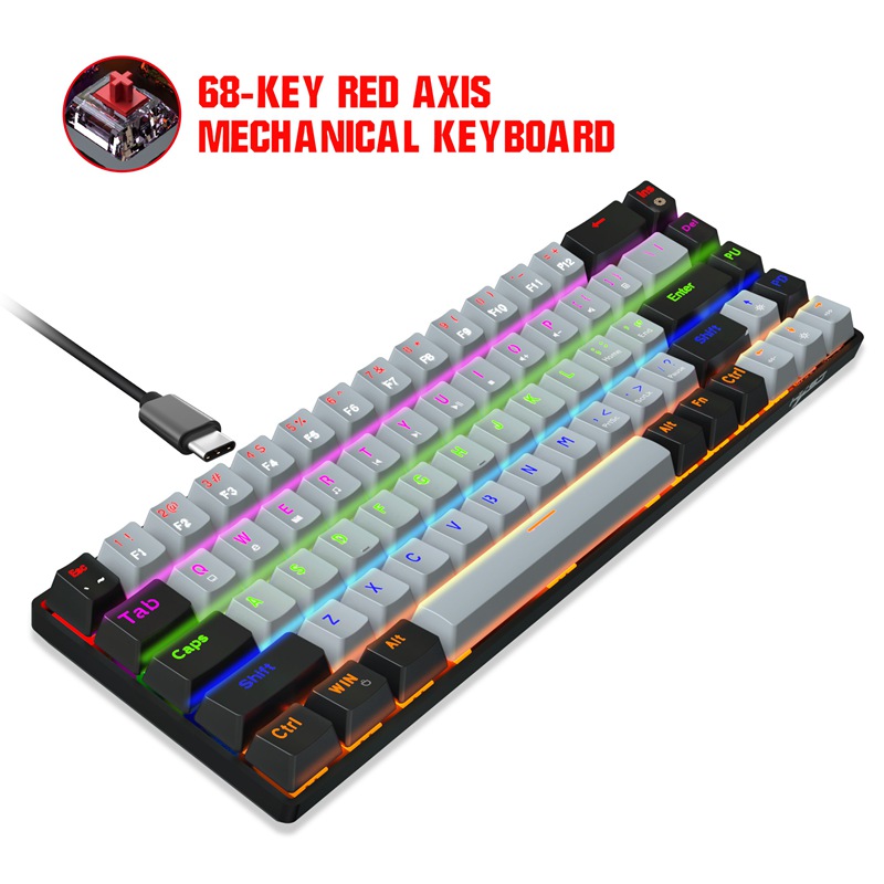 OEM Dual-Color RGB Multi-Color Backlight Wired Gaming Keyboard