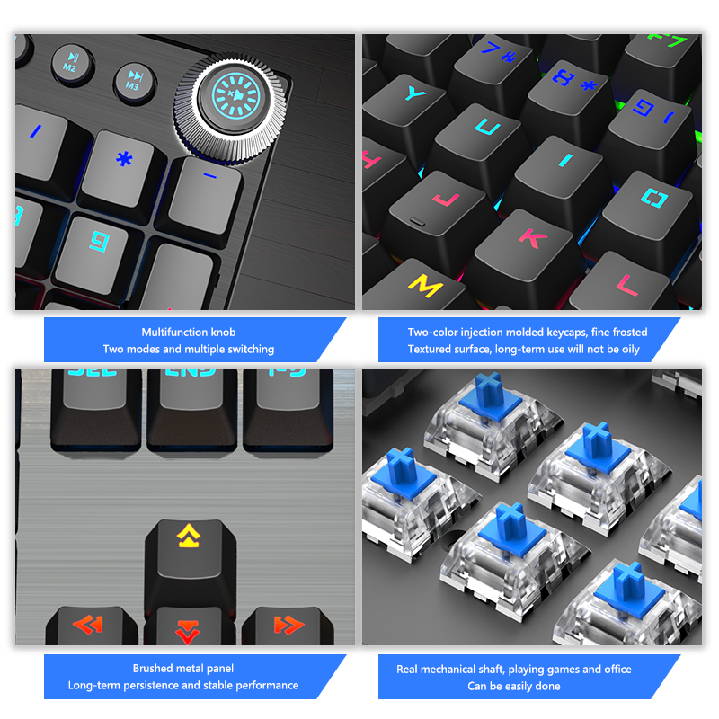  Custom 104 Keys RGB Backlit 75% Mechanical Gaming Keyboard