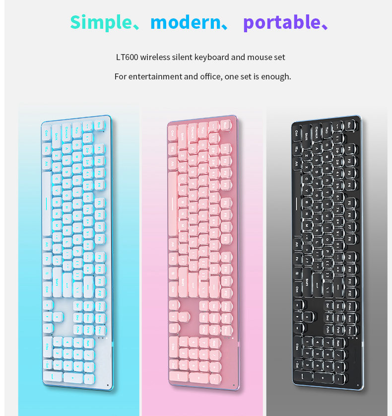 OEM Wireless Keyboard and Mouse Chocolate Keycaps