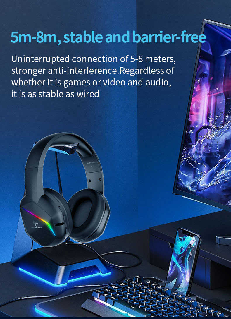 OEM Best Wireless Gaming Headset 2022 2.4G Wireless