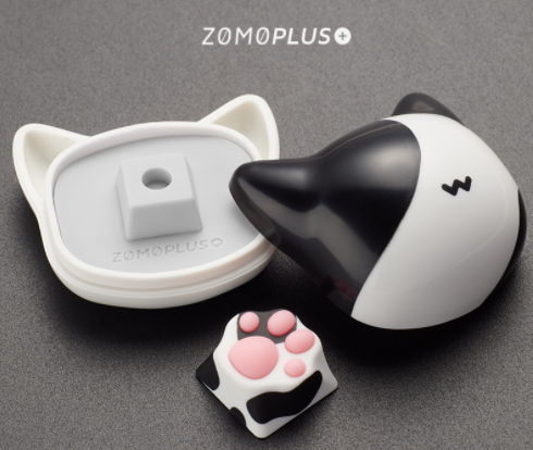 Zomoplus Silica Gel Cute Cat Paw Keycap ABS Double Shot